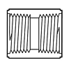 1/2 PVC 40 TRD CPLG - - Pressure